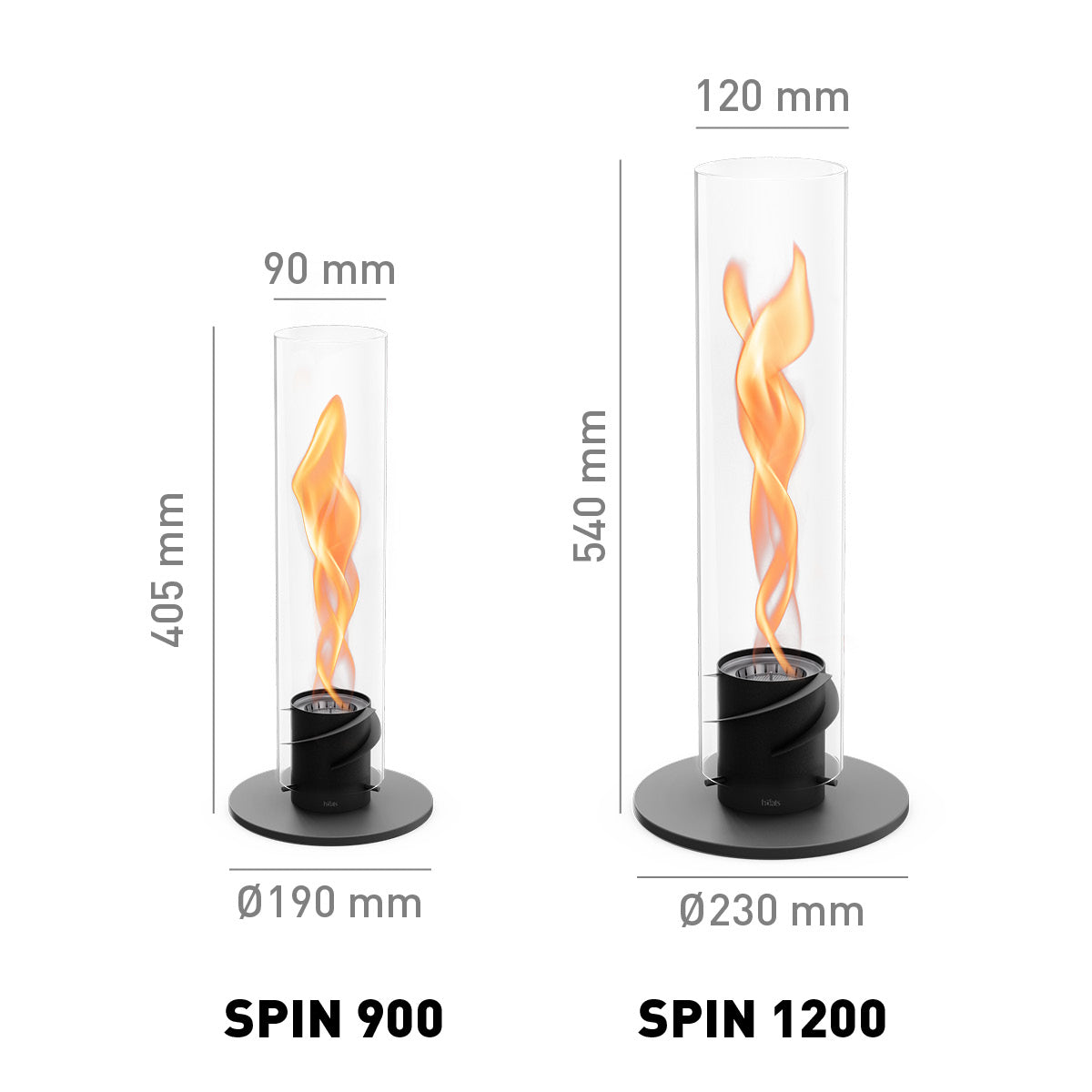SPIN 900 Tabletop Fireplace | Black