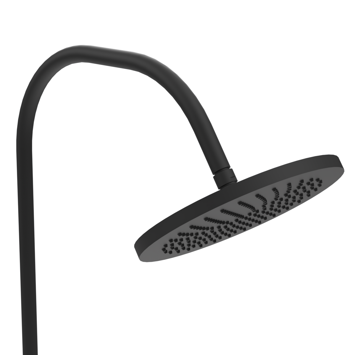 Matte Black Gardentub Shower with round rain shower head